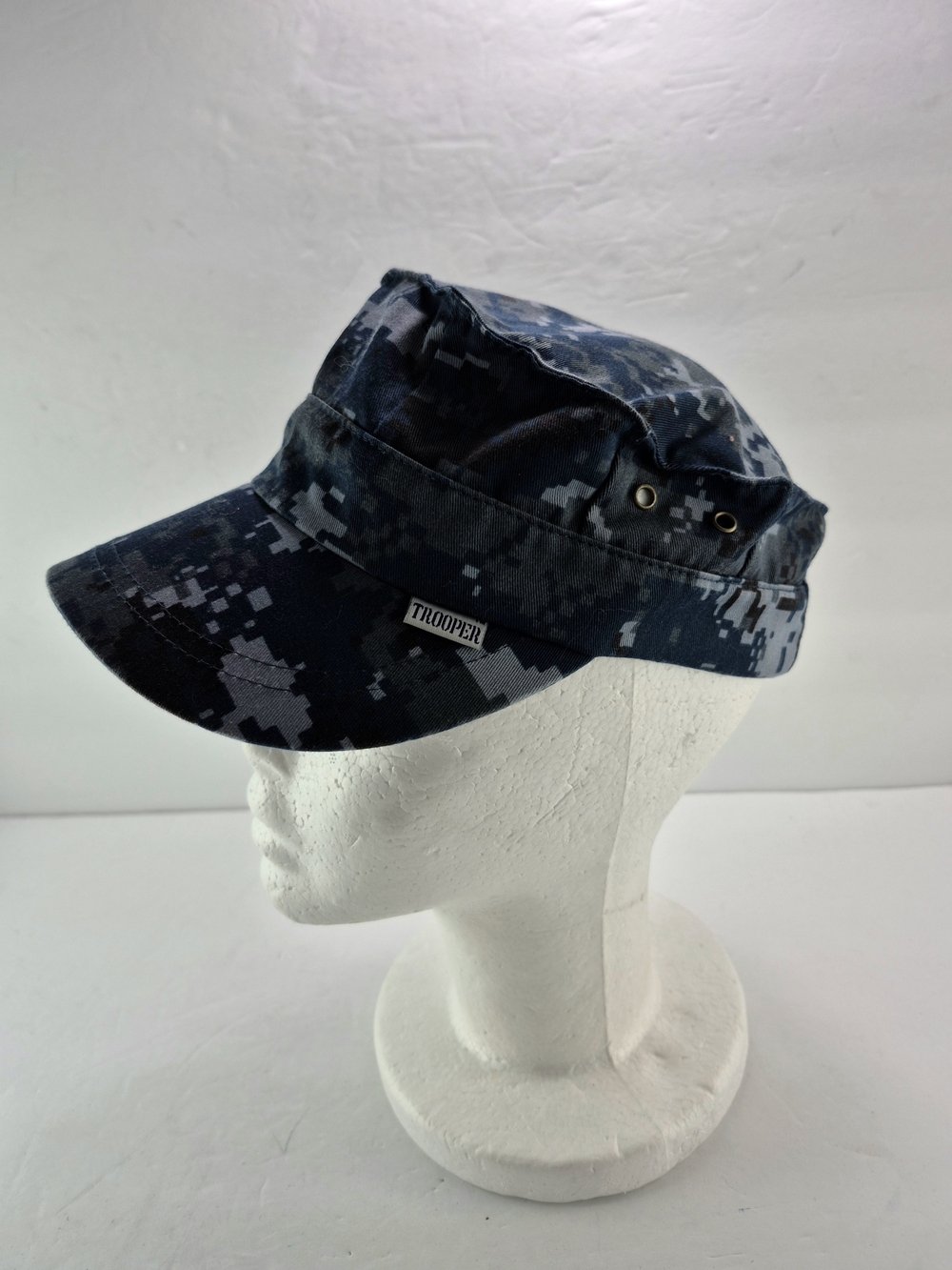 NWOT Trooper Kids Navy Digital Camo 8-Point Utility Cap Size OSFM
